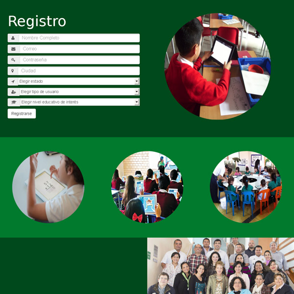 Registro de usuario Educación Mobile