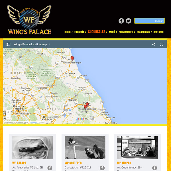 Sucursales Wings Palace